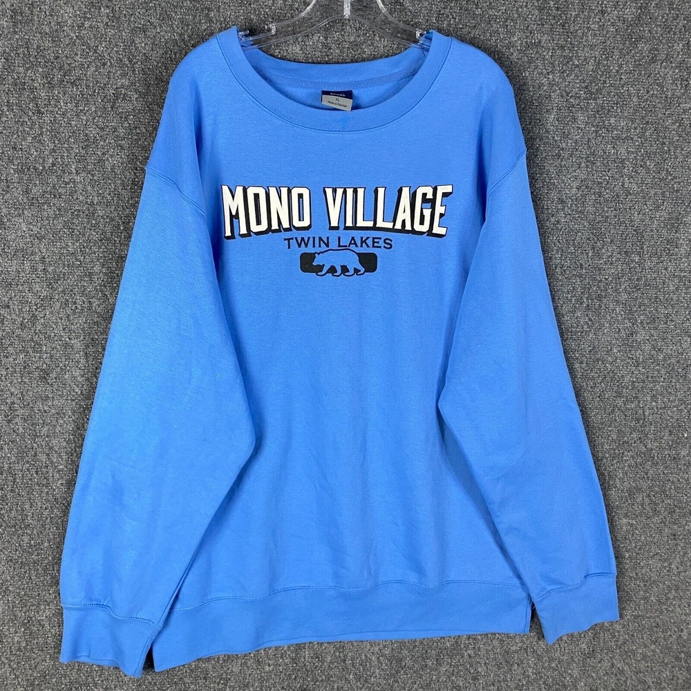 Mono Village Twin Lakes MV Sport Sweatshirt Men's XL Pullover Blue Cotton Blend